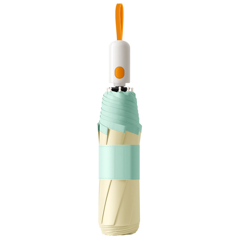 Ombrellone da sole in gomma colorata retrattile automatico a otto stecche di alta qualità con protezione UV, pieghevole, adatto sia per giornate soleggiate che per giornate fredde._voghion.com