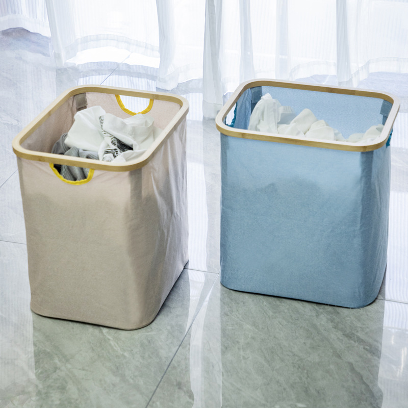 Caja de almacenamiento japonesa trenzada de bambú tela tela cesta de almacenamiento juguetes caja de almacenamiento caja de almacenamiento caja de almacenamiento caja de almacenamiento image 3