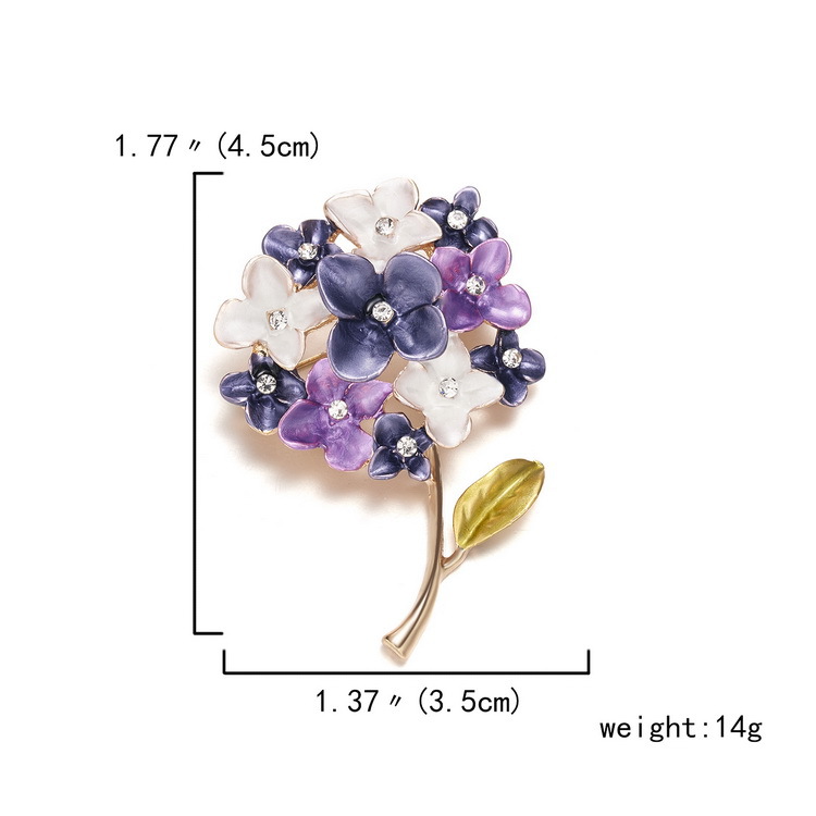 Fashion Flower Alloy Enamel Stoving Varnish Inlay Pearl Unisex Brooches display picture 10