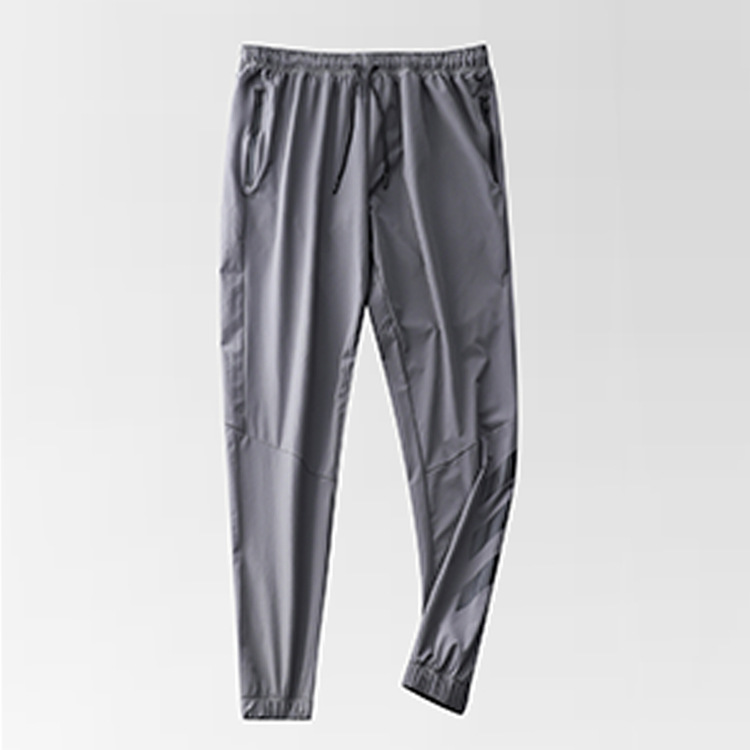Pantalones casuales deportivos para hombres pantalones de seda de hielo para correr entrenamiento físico pantalones atados al tobillo pantalones de secado rápido transpirable Pantalones deportivos para hombres verano transfronterizo