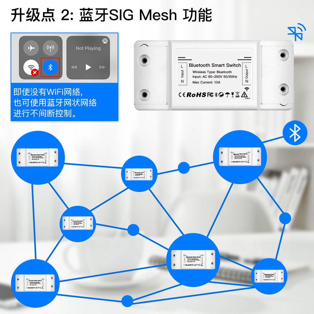 Zhengshang smart switch app remote control timer switch on-off device Tuya WiFi smart home switch module