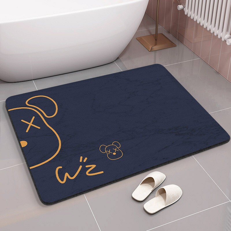 Diatom mud absorbent household bathroom bathroom door mat non-slip entrance door mat toilet toilet carpet