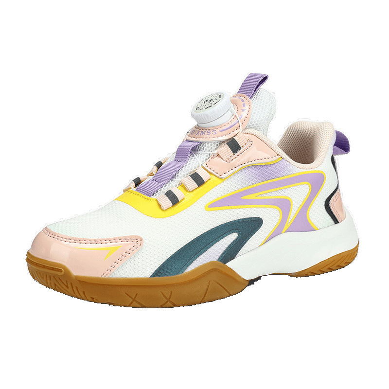 Calzado deportivo para niños Calzado para correr para niños Calzado de entrenamiento profesional Calzado deportivo ligero para mujer Calzado casual de bádminton con botones giratorios