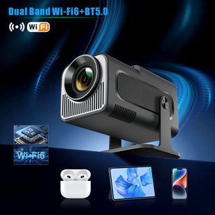 Hy320Mini Projector Short Throw High-Definition White Wall Projection 4K Wireless Screen Projection Portable Projector Portable Office