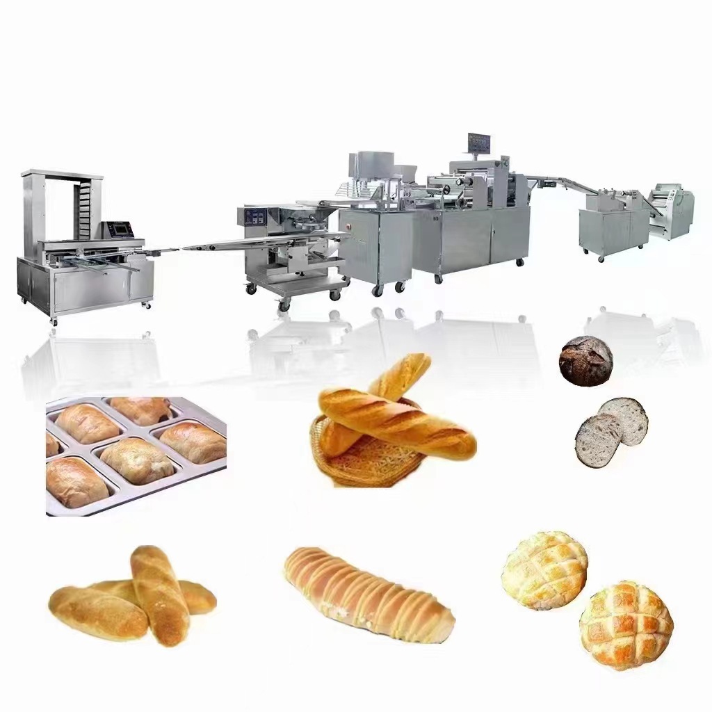 三道轮酥酥饼机 商用智能全自动面包机 千层酥长条圆形面包生产线
