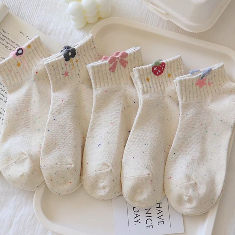 Cute Cartoon Short Socks for Women, Spring and Summer, New Boat Socks, Trendy on Instagram