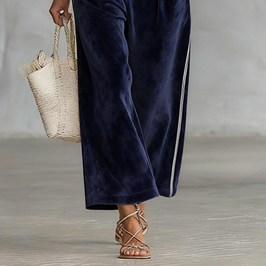 Women's Autumn Winter Fashion Casual Sportswear Set Korean Long Sleeved Solid Color High Neck Zipper Wide Leg Pants_ecoleips.com