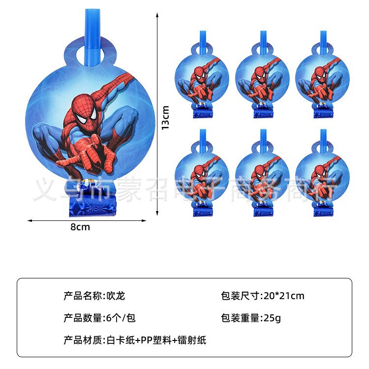 Spiderテーマ対外貿易スパイダーマン誕生日パーティー装飾セット紙コップテーブルクロス横断幕皿|undefined