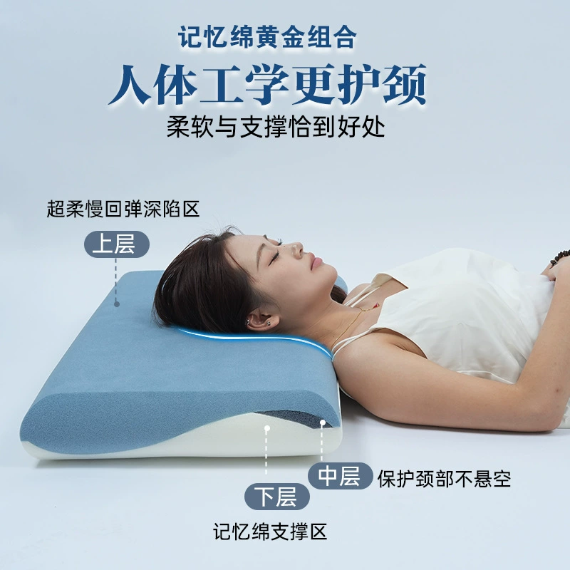 Подушка из пены с эффектом памяти для отелей класса люкс, для защиты шеи, облегчения сна, для сна на боку, снимающая давление, профессиональная подушка для шейного отдела позвоночника