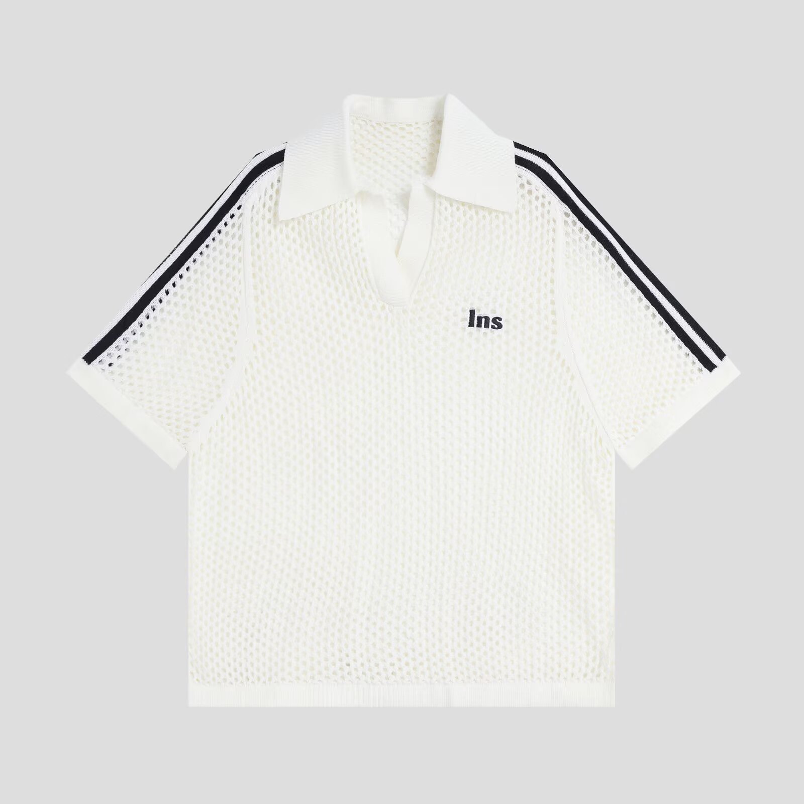 Polo camiseta de punto camiseta de manga corta camiseta hombre gaviota cuello V hueco viejo viento de negocios de verano fábrica transfronteriza al por mayor