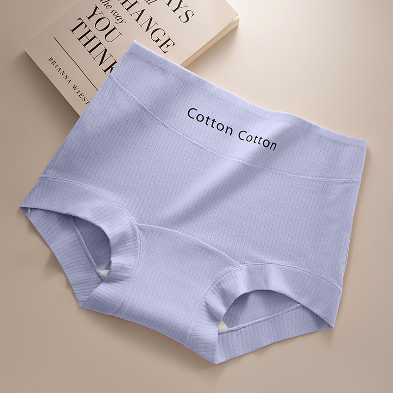 50 bragas de algodón a rayas, entrepierna de algodón puro, entrepierna antibacteriana, 10A, entrepierna larga, estilo deportivo, gran tamaño, bóxer pequeño para mujer
