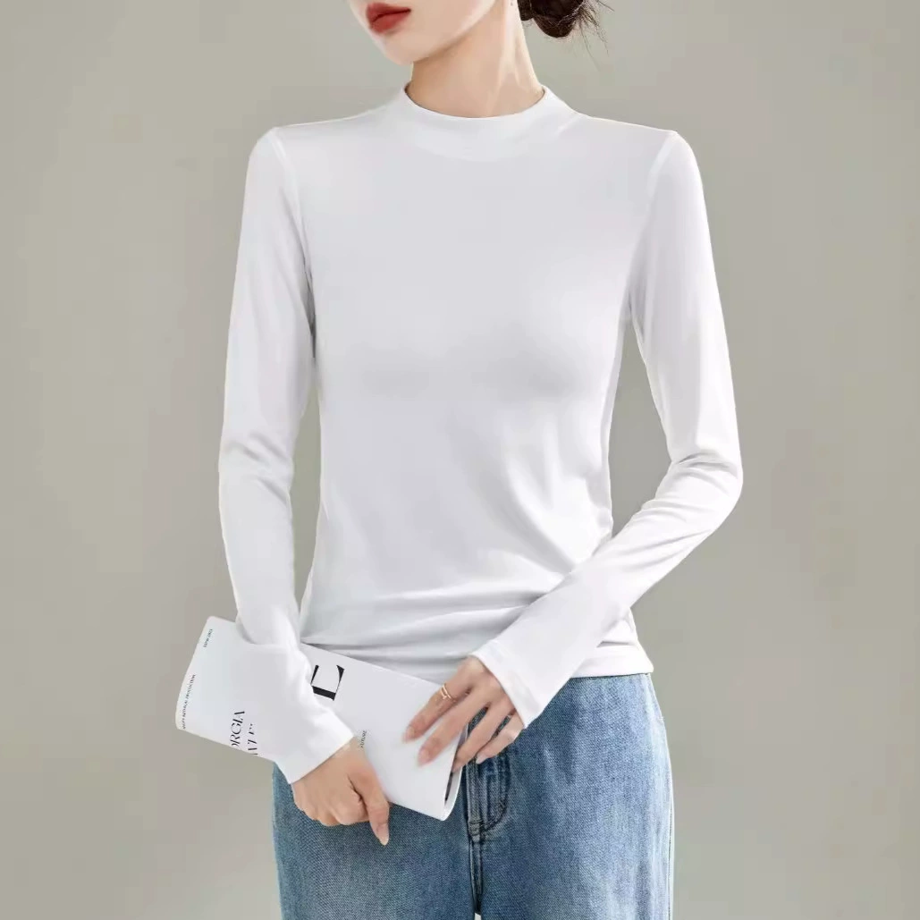 Velvet keep warm warm long-sleeve, high collar