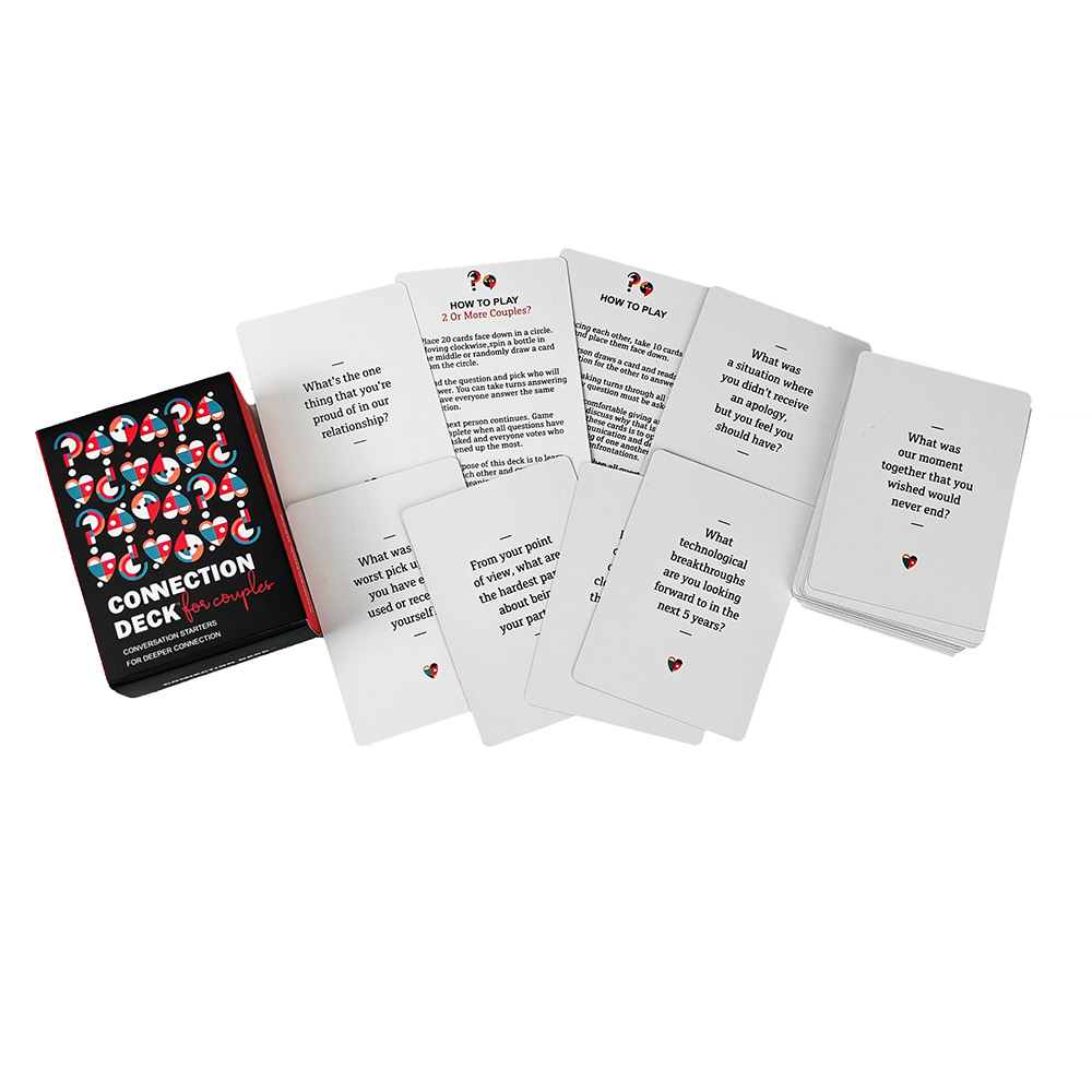 Comeciton deck tarjeta de juego de pareja en inglés tarjeta de diálogo afectuoso juego de mesa lover spot