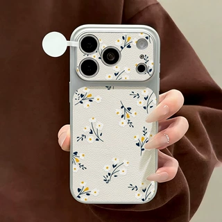 ins风高级感银框满屏花瓣手机壳适用iPhone18Pro大视窗软壳全包