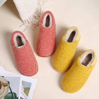 winter keep warm Cotton slippers men and women household Maomao With the bag non-slip lovers Home Plush slipper winter Month of shoes