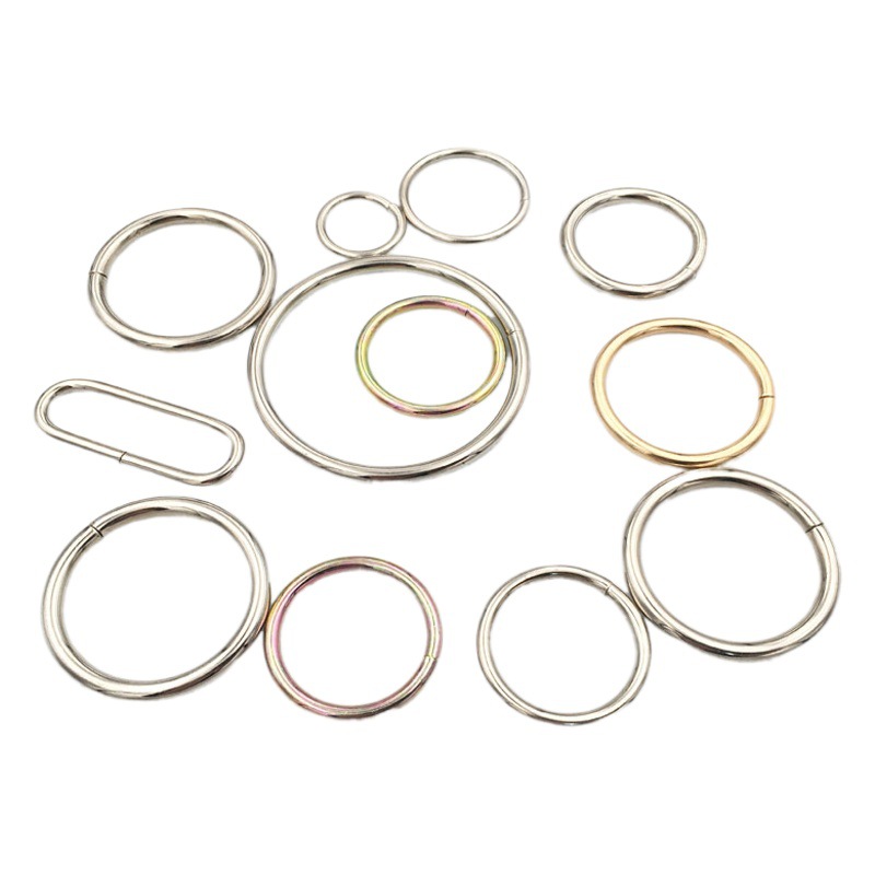 Iron Metal Rings, Silver-White Iron Rings, Thickened Solid Hanging Rings, Hardware Accessories, Various Specifications, Luggage Accessories