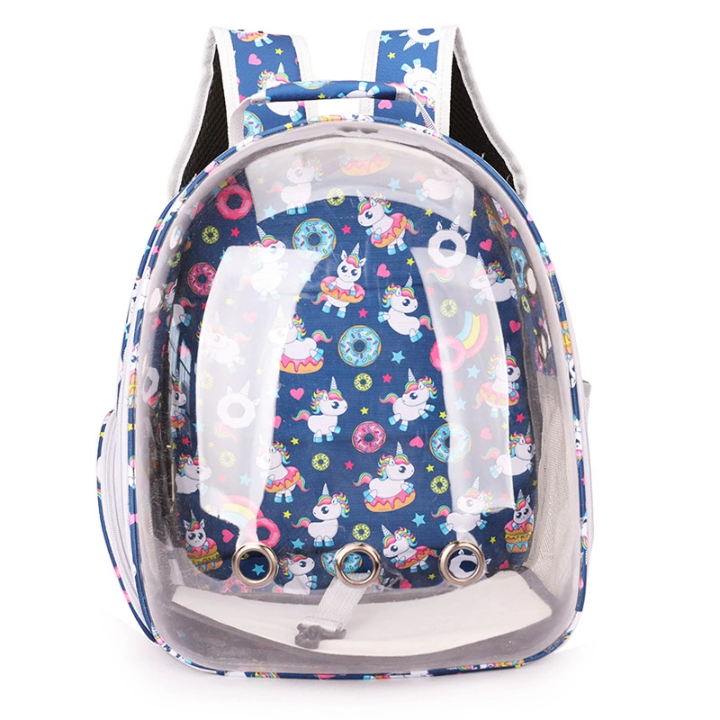 Handheld space backpack, transparent dome design, portable 0.98 kg