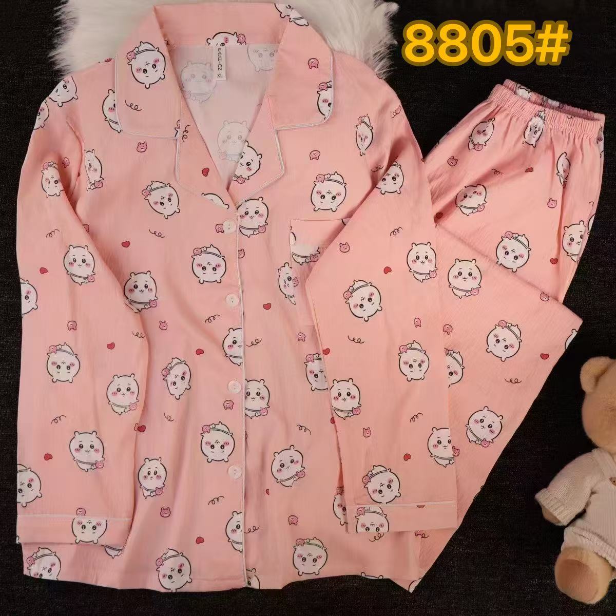 Al por mayor transfronterizo KT gato pijama mujer primavera y otoño nubes algodón manga larga 2026 nuevo juego de ropa de hogar encantadora super caliente