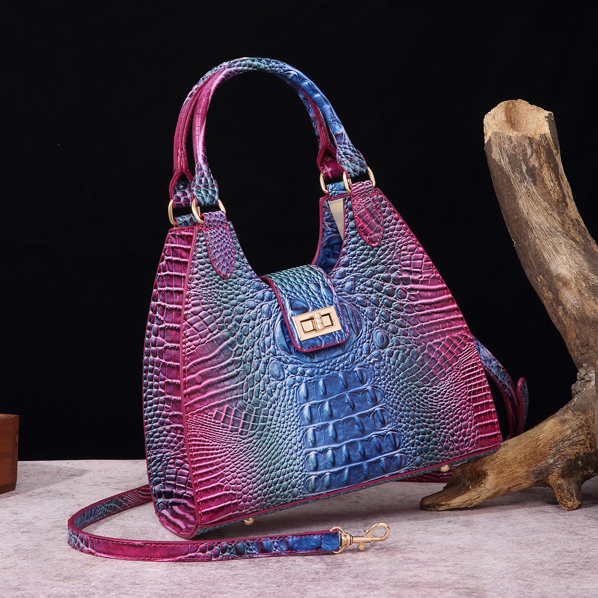 Handbag Lady New Products Are Available in A Variety of Colors to Choose Fashionable High-end Ladies Underarm Bags.crocodile Pattern Camouflage_voghion.com
