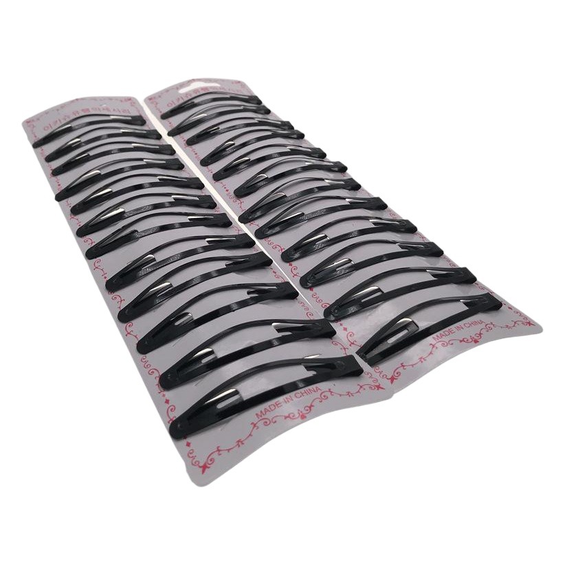 Pintura en aerosol negro 6cm Tarjeta blanca 10 paquete tablero de luz medio BB clip horquilla clip de pelo un yuan dos yuanes tienda de accesorios para la cabeza