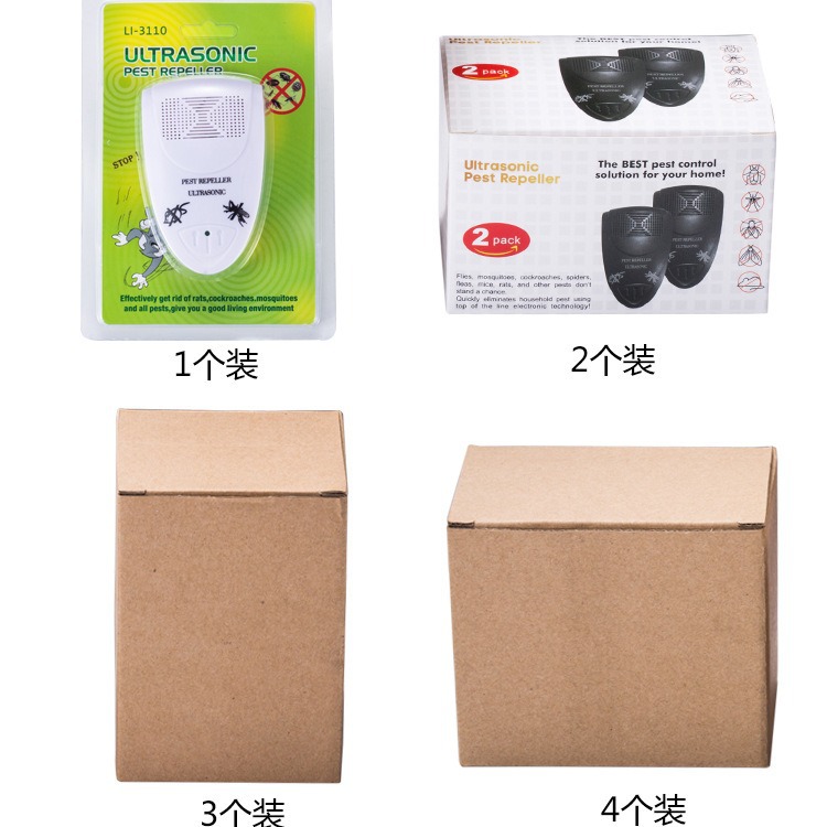 Factory Supply Multi-Frequency Ultrasonic Rodent Repeller Indoor Electronic Cockroach Killer Magic Device Cross-Border Wholesale