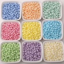 玻璃实色奶油烤漆米棱珠散珠子手工diy串珠项链手链饰品配件材料