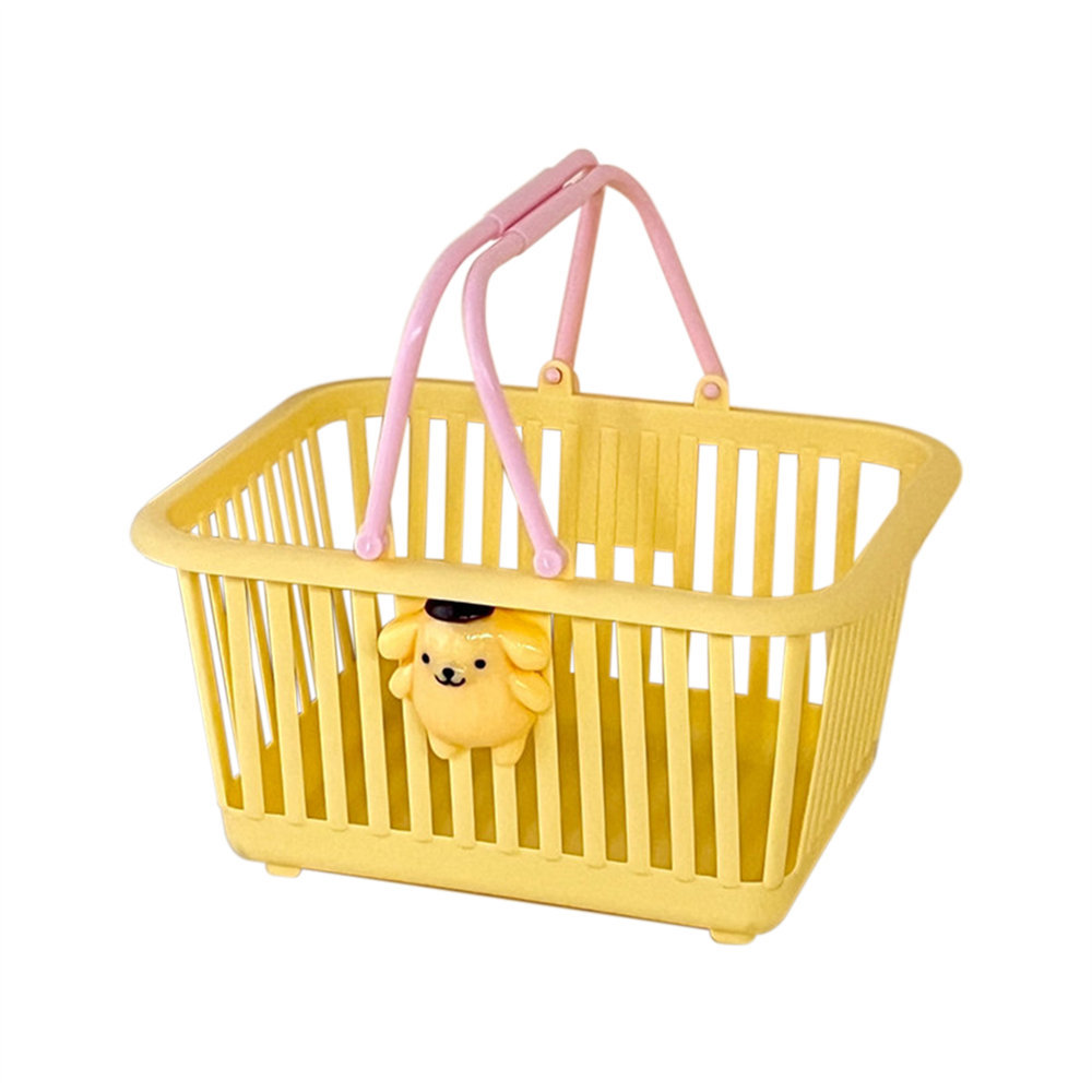 SH136 marca verde tejido cesta de almacenamiento escritorio cesta chica corazón Rosa control foto apoyos