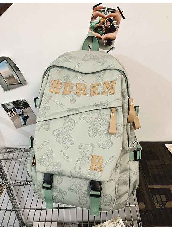 双肩包男女款潮酷时尚印花背包休闲旅行背包大容量潮百搭学生书包|undefined