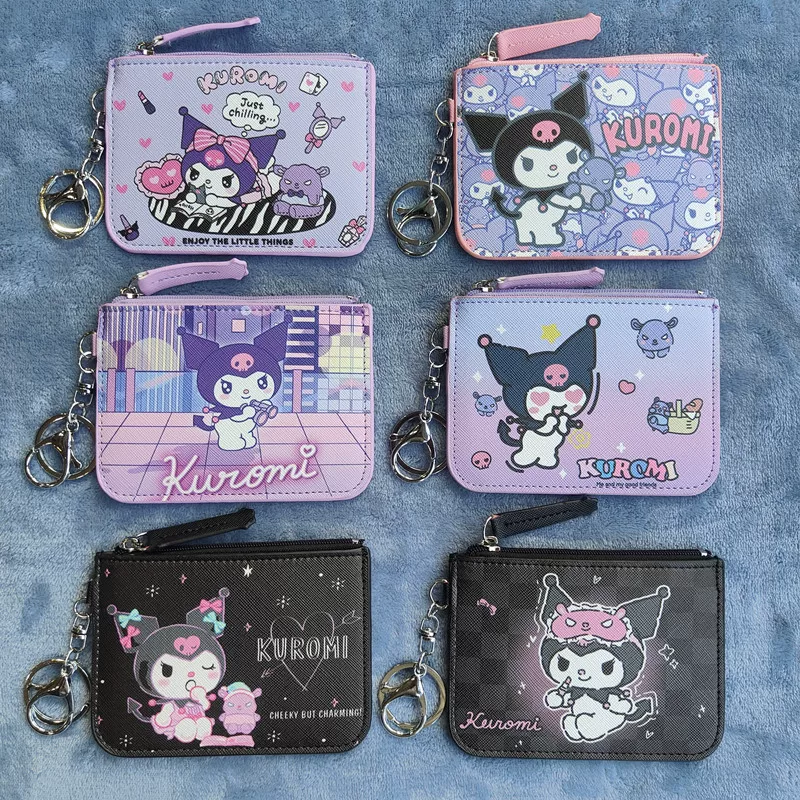 Cartoon card holder, wallet, work keychain with key