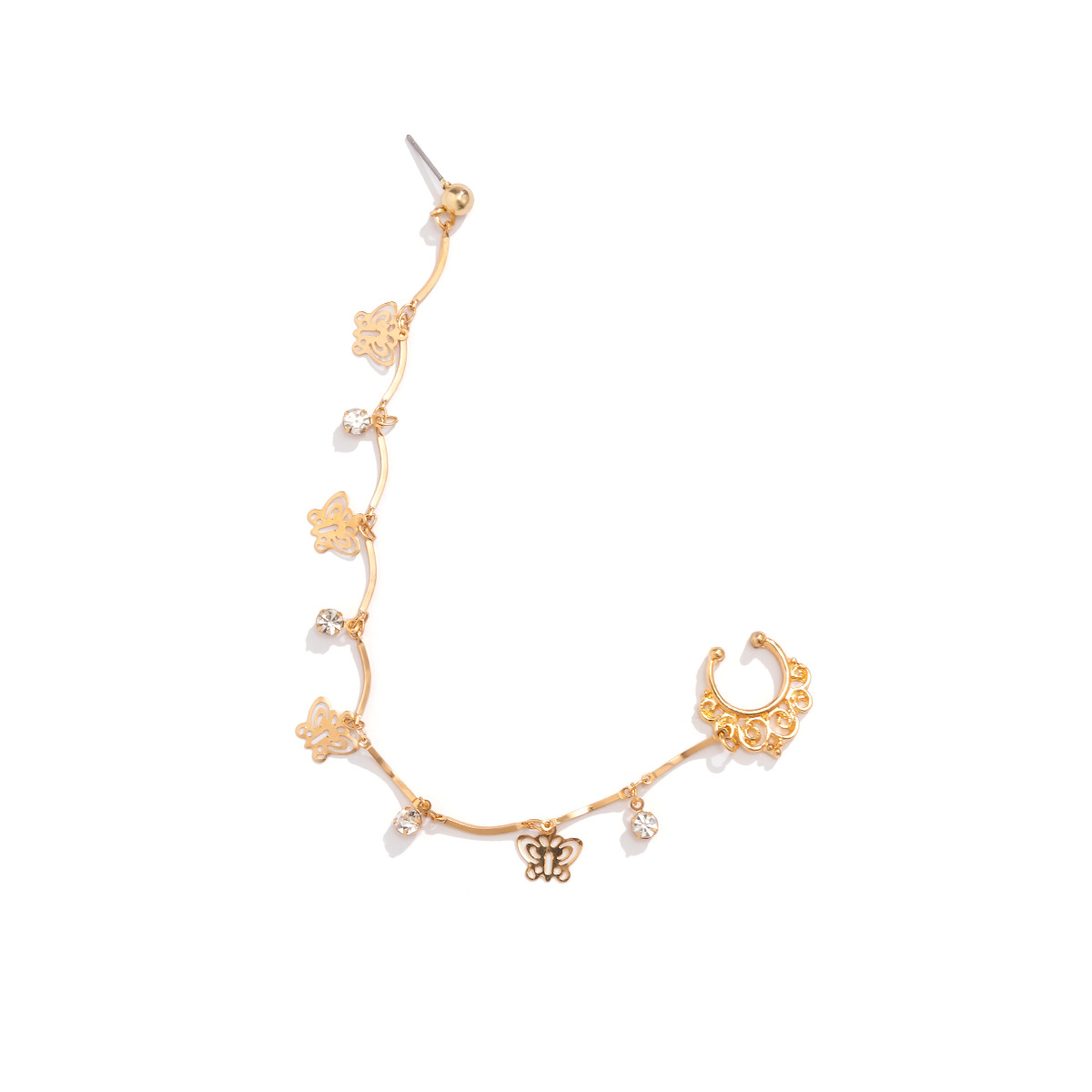 European and American jewelry, ethnic style, Su style, no punching nose studs, nose accessories, sweet and cool earrings, puncture nose rings_voghion.com