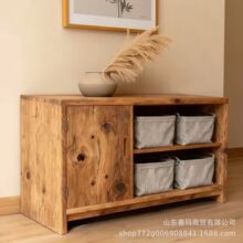 侘寂风老榆木餐边柜复古客厅卧室收储物柜做旧玄关柜实木茶水柜