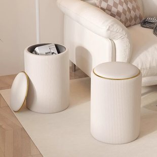 Makeup Stool Girls Bedroom 2024 New Style Dressing Table Stool High-End Accessible Luxury Stowable Cream Style Makeup Chair