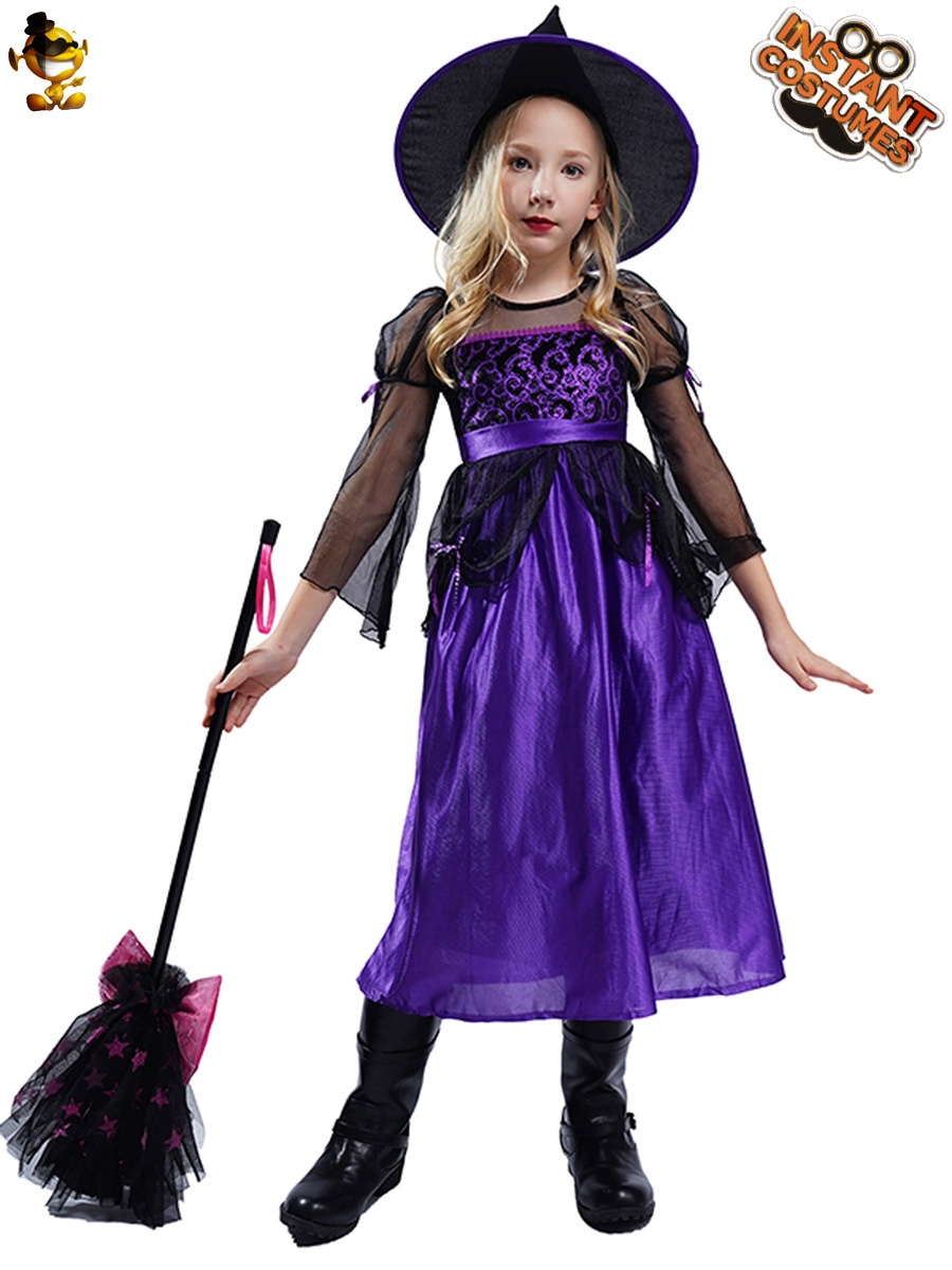 Transfronterizo nuevo disfraz de Halloween Cosplay traje de la etapa disfraz Cosplay disfraz niña bruja traje