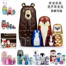 跨境热销五层创意俄罗斯套娃摆件生日礼物万圣节圣诞节装饰礼品