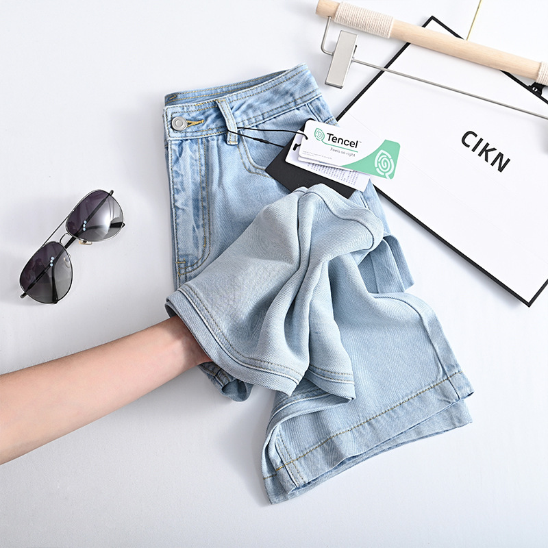 Lightweight and Cool! Tencel Jeans! Summer Thin Narrow Wide-Leg Pants for Women, New Straight-Leg Pants 589