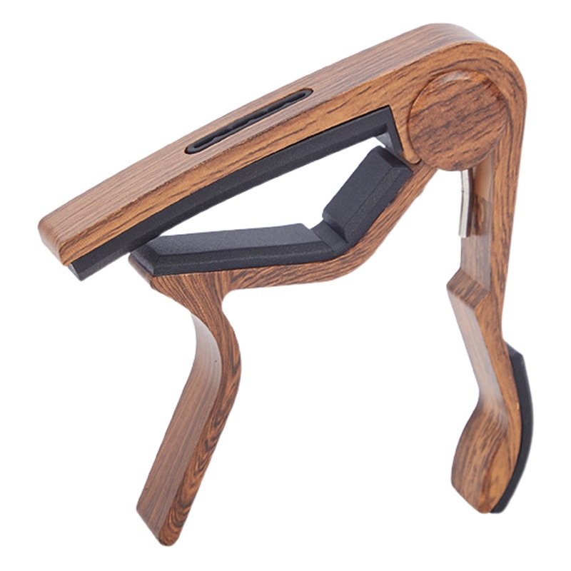 Guitarra capo con ranura para tarjeta de guitarra capper grano de madera adecuado para guitarra eléctrica acústica ukulele