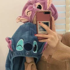 新品大きい耳タオルins可爱い高颜値刺繍珊瑚フリース吸水フェイスタオルカップル洗面タオル家庭用