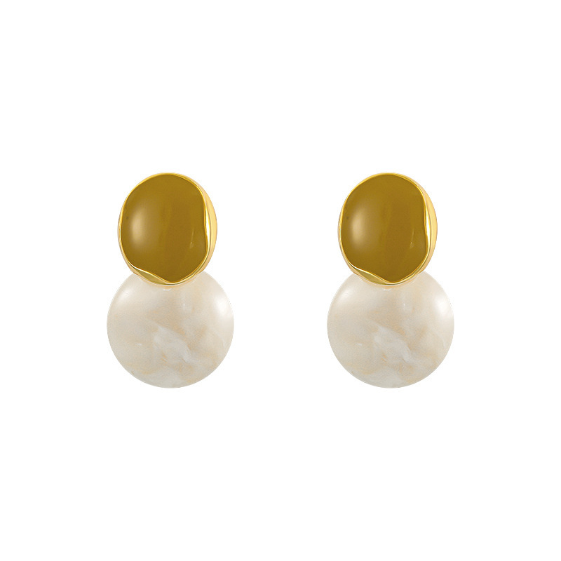 Corea del Sur Dongdaemun Otoño e Invierno pendientes vintage pendientes de esmalte irregular de las mujeres pendientes de alta calidad pendientes exquisitos pendientes al por mayor