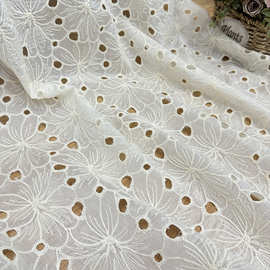 镂空刺绣提花天丝布料裙子衬衫衣服装汉服手工diy包包连衣裙面料