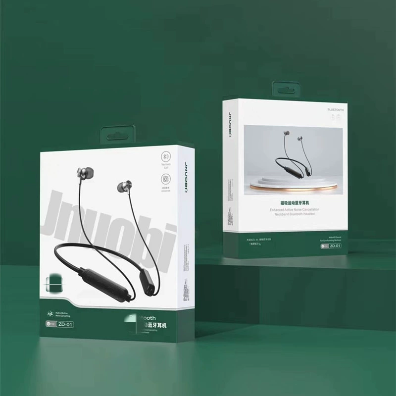 Магнитная Спортивная Изысканная деревянная коробка упаковка Беспроводная Bluetooth-гарнитура бинауральные спортивные беговые шейные гарнитуры для мобильного телефона