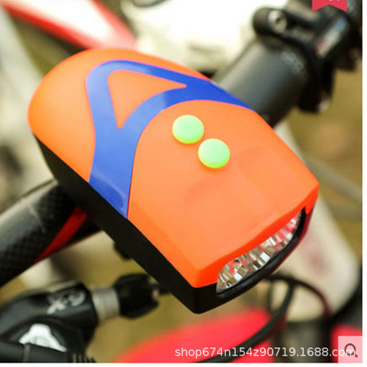 Bicicleta buzina con faro bicicleta de montaña con campana de lámpara campana electrónica fuerte accesorios de lámpara de bicicleta equipo de ciclismo