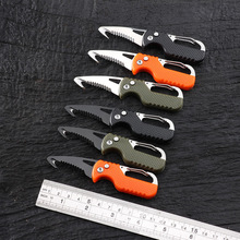 Express Opening Knife Carry Pocket Knife Pull Hook Serrated