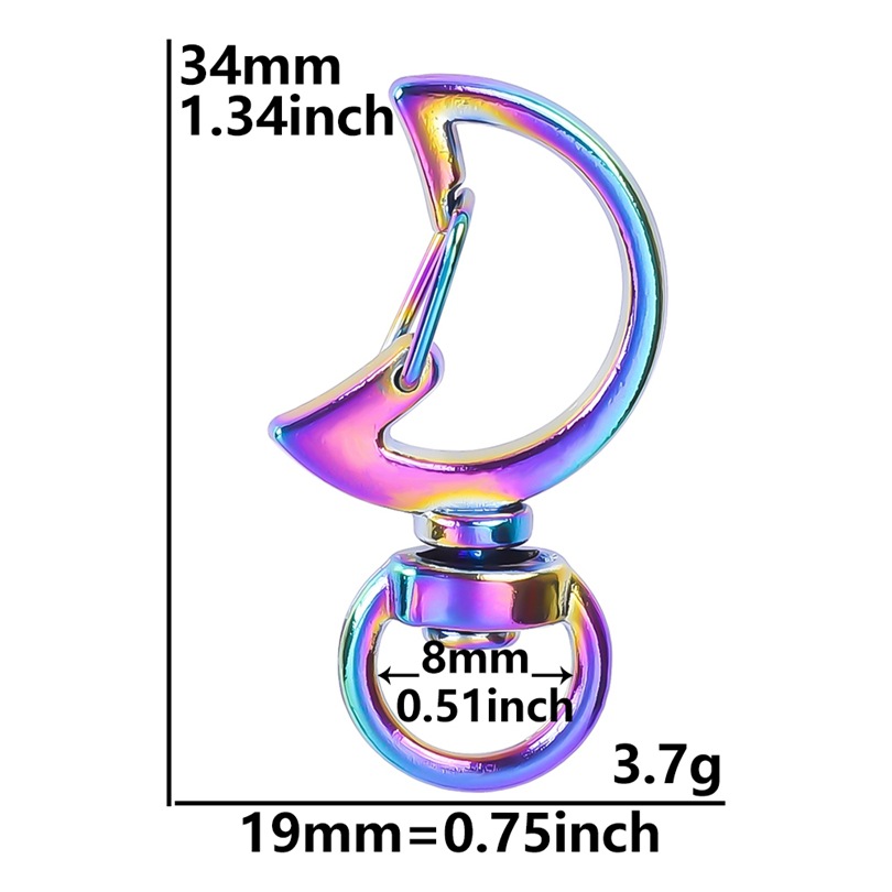 7g Weight Bag Pendant, Keychain Classification 1 Piece Quantity Casual, Daily Occasion Alloy Material Star, Moon, Heart Shape Pattern Unisex Gender Plating Design Cute Style Cute Star Moon Heart Shape Alloy Plating Unisex Bag Pendant Keychain 5