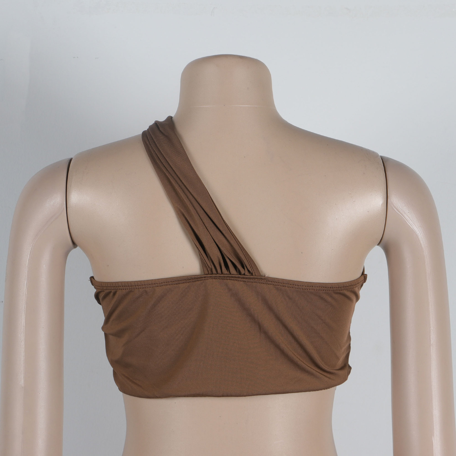 Solid Color off Shoulder Short Top Large Slit Long Skirt Two Piece Set 18 Solid Color off Shoulder Short Top Large Slit Long Skirt Two Piece Set