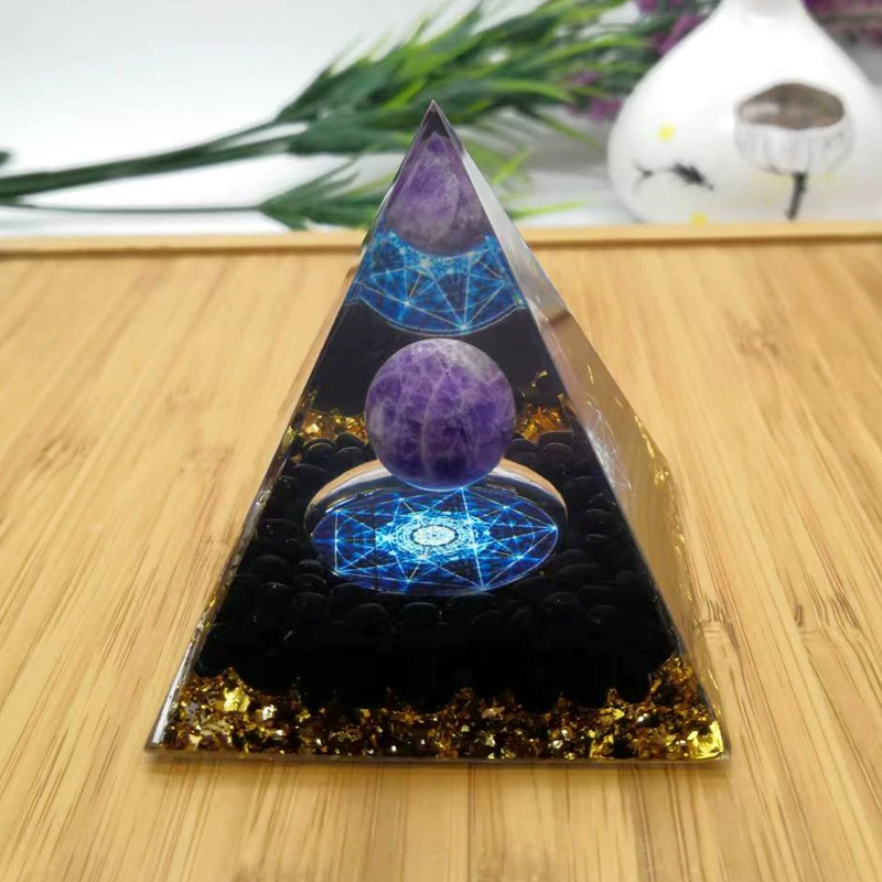 (Cross-border trading), blue pyramid, table resin decor