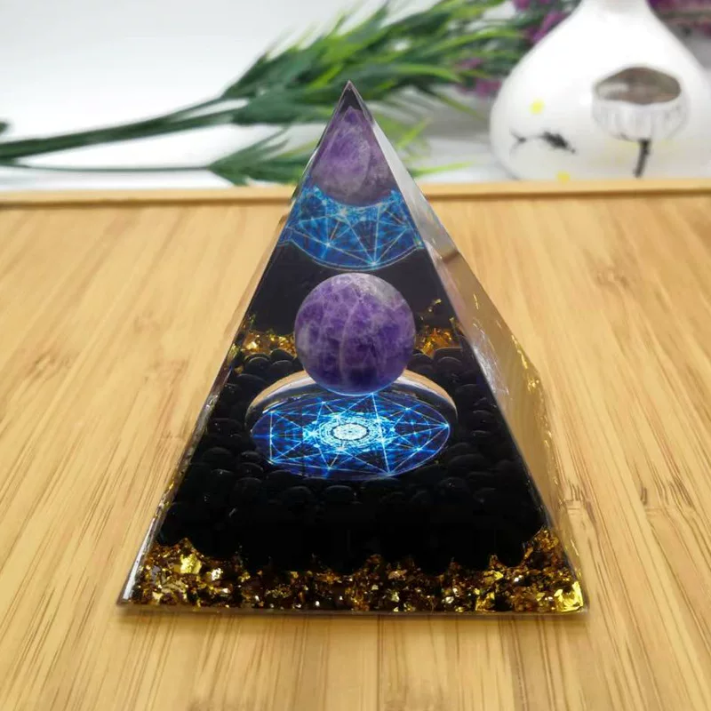 (Cross-border trading), blue pyramid, table resin decor
