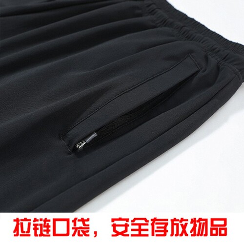 Muscular men's sports fitness shorts, elastic thin, breathable squat three-quarter pants, quick-drying running shorts for iron dogs