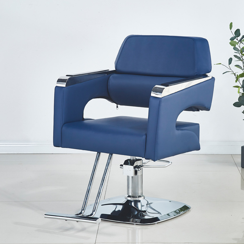 Silla de peluquería Silla de peluquería Silla de peluquería Silla de corte de pelo minimalista moderna Silla de peluquería de acero inoxidable de elevación giratoria