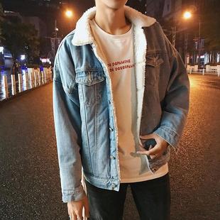 Lamb wool lovers Denim coat youth warm cotton-padded plus size cross-border foreign trade jacket a generation of hair tide