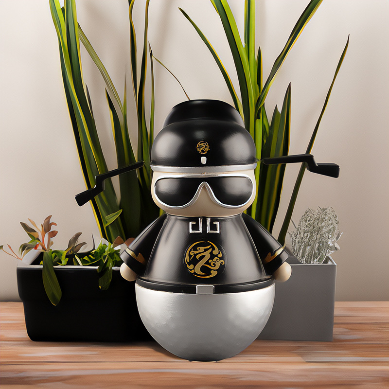Creative Tang wenwubaiguan character doll tumbler decoration home desktop living room decoration custom